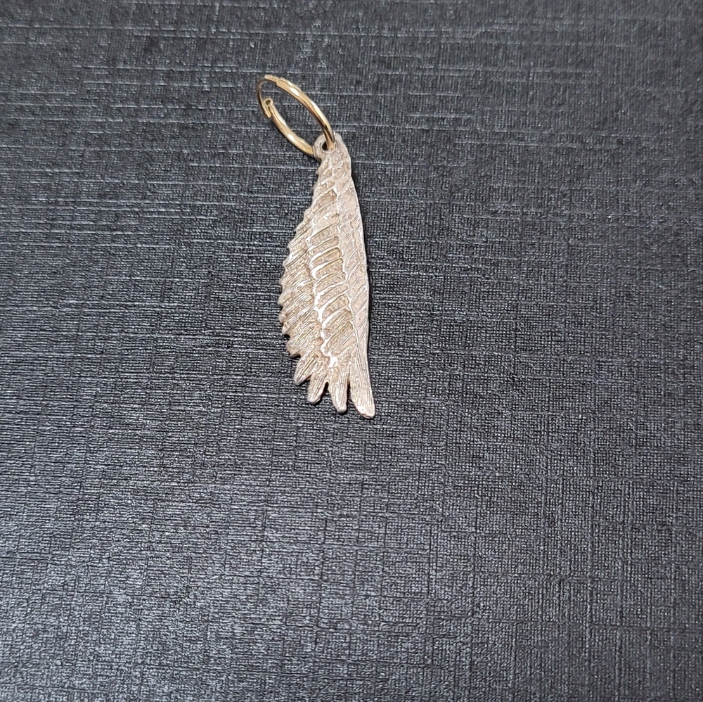 Lee Brevard Icarus Wing Endless Earring Single 14K Endless Hoop Sterling Silver